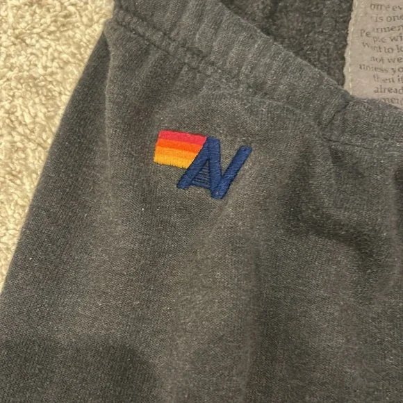 Aviator Nation womens gray Joggers with Stripes. Size L. Great condition. - Picture 3 of 4
